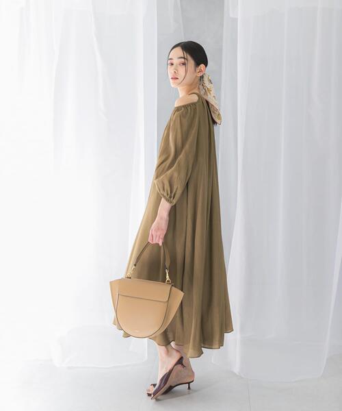 セール】リネンライク2wayオフショルワンピース（ワンピース）｜URBAN