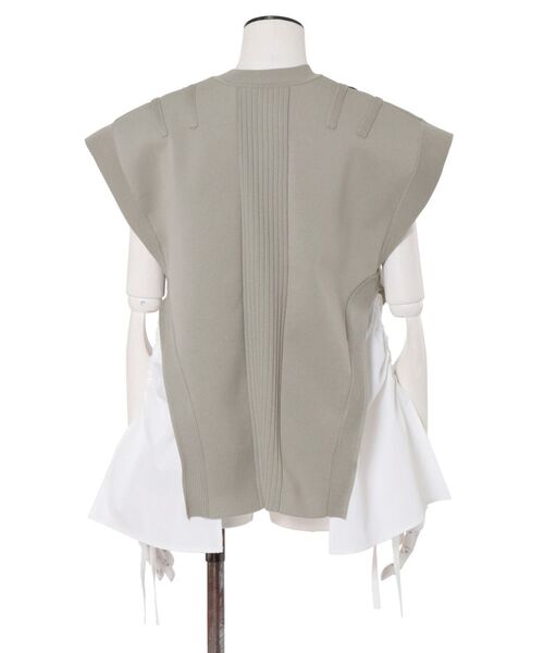 UN3D.（アンスリード）の「WAVE CODE KNIT TOPS【セットアップ着用可能】 / ウェーブコードニットトップス（ニット/セーター・レディース・ベージュ/ブラック/カーキ・38/36）」の14枚目の写真