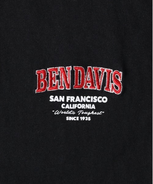 BEN DAVIS（ベンデイビス）の「【店舗で人気】【BEN DAVIS】バックロゴ刺繍長袖Ｔシャツ（Tシャツ/カットソー・キッズ・ホワイト/ブラック・130/140/150/160）」の4枚目の写真