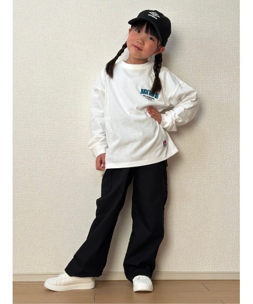 BEN DAVIS（ベンデイビス）の「【店舗で人気】【BEN DAVIS】バックロゴ刺繍長袖Ｔシャツ（Tシャツ/カットソー・キッズ・ホワイト/ブラック・130/140/150/160）」の11枚目の写真