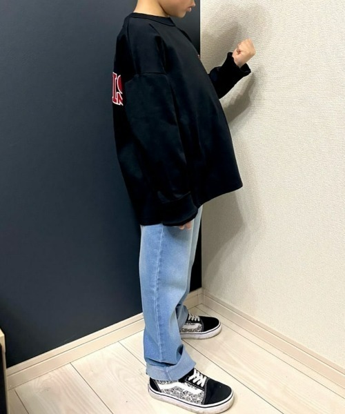 BEN DAVIS（ベンデイビス）の「【店舗で人気】【BEN DAVIS】バックロゴ刺繍長袖Ｔシャツ（Tシャツ/カットソー・キッズ・ホワイト/ブラック・130/140/150/160）」の13枚目の写真