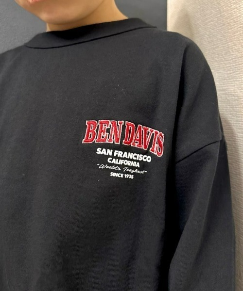 BEN DAVIS（ベンデイビス）の「【店舗で人気】【BEN DAVIS】バックロゴ刺繍長袖Ｔシャツ（Tシャツ/カットソー・キッズ・ホワイト/ブラック・130/140/150/160）」の16枚目の写真
