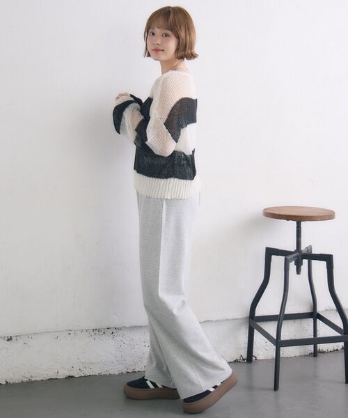 RETRO GIRL(レトロガール)の「モヘアボーダーNT(ニット/セーター・レディース・ブルー系その他3/オレンジ系その他3/ブラック系その他3・FREE)」の6枚目の写真