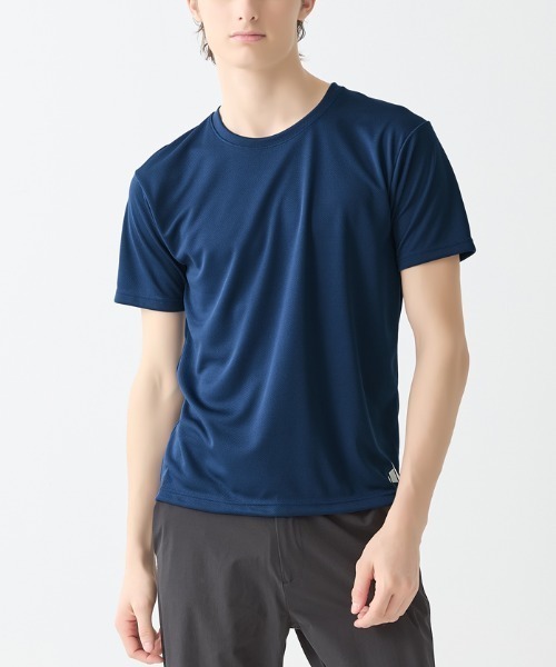 adidas(アディダス)の「adidas/アディダス クルーネックTシャツ 吸汗速乾 メッシュ(インナーウェア/肌着・メンズ・ダークブルー/ホワイト/ブラック・MEDIUM/LARGE/X-LARGE)」の3枚目の写真