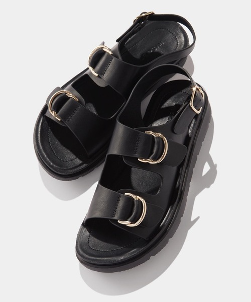 LEPSIM（レプシィム）の「2ベルトバックルサンダル　290446（サンダル・レディース・ブラック/ブラウン/アイボリー/ガンメタ・LARGE/MEDIUM）」の15枚目の写真