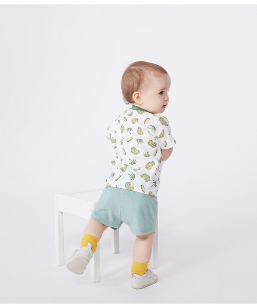 PETIT BATEAU（プチバトー）の「半袖Ｔシャツ（Tシャツ/カットソー・キッズ・ホワイト×ブルー/ホワイト×イエロー・12MONTH/18MONTH/24MONTH/36MONTH）」の7枚目の写真