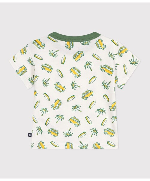 PETIT BATEAU（プチバトー）の「半袖Ｔシャツ（Tシャツ/カットソー・キッズ・ホワイト×ブルー/ホワイト×イエロー・12MONTH/18MONTH/24MONTH/36MONTH）」の4枚目の写真