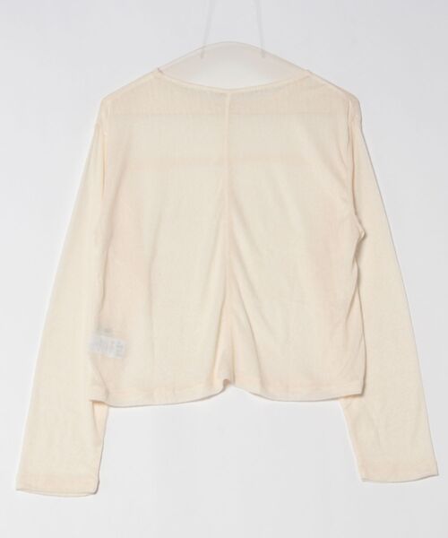 Q（キュー）の「スラブシアープルオーバー（Tシャツ/カットソー・レディース・アイボリー/チャコールグレー・MEDIUM）」の3枚目の写真