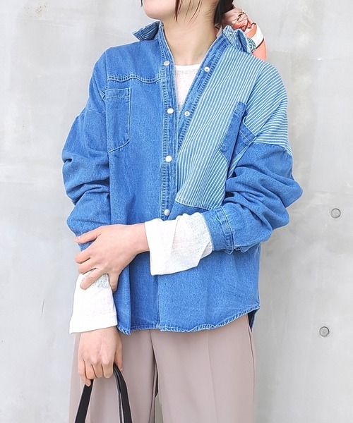 Q（キュー）の「スラブシアープルオーバー（Tシャツ/カットソー・レディース・アイボリー/チャコールグレー・MEDIUM）」の6枚目の写真