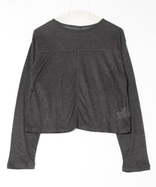 Q（キュー）の「スラブシアープルオーバー（Tシャツ/カットソー・レディース・アイボリー/チャコールグレー・MEDIUM）」の16枚目の写真