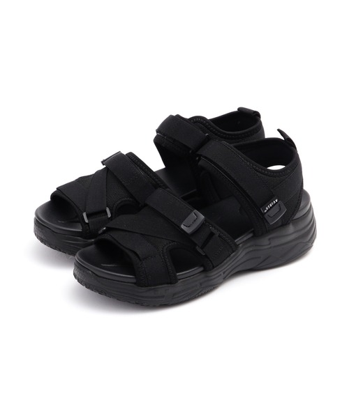 AVIREX(アヴィレックス)の「《直営店限定》TAPE SANDAL/テープサンダル(サンダル・レディース・ブラック/カモフラージュ・25/24/23)」の2枚目の写真