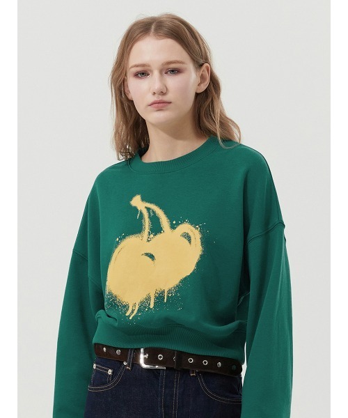 トレーナー スウェット KIRSH MELTING CHERRY PRINTED CROP SWEATSHIRT キルシー メルティング チェリー プ トレーナー スウェット KIRSH MELTING CHERRY PRINTED CROP