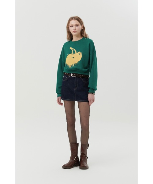 トレーナー スウェット KIRSH MELTING CHERRY PRINTED CROP SWEATSHIRT キルシー メルティング チェリー プ KIRSH（キルシー）の「KIRSH SIGNATURE BIG CHERRY CROP