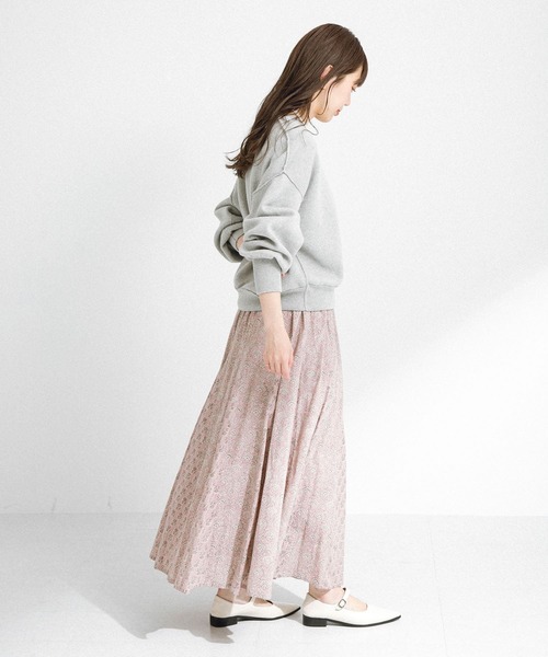 URBAN RESEARCH Sonny Label（アーバンリサーチサニーレーベル）の「コットンプリントマチ切替えフレアスカート（スカート・レディース・ブラック/ピンク・FREE）」の19枚目の写真