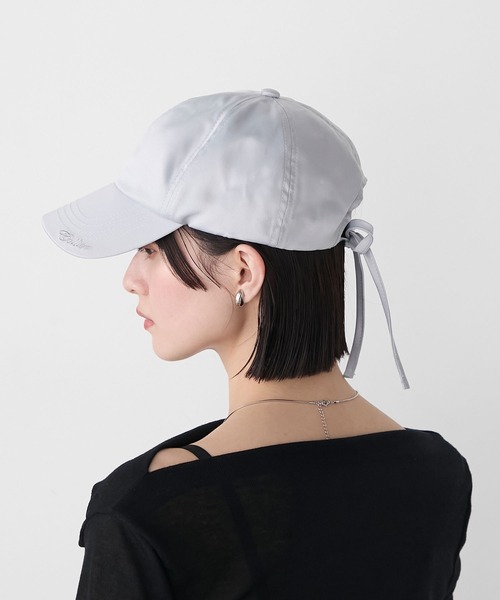 セール】【forksy.】バックリボンサテンキャップ（キャップ
