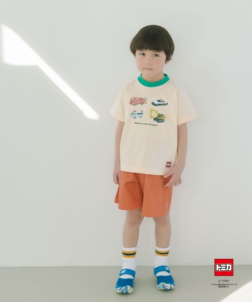 green label relaxing(グリーンレーベルリラクシング)の「【別注】<TOMICA>リンガー Tシャツ / キッズ 100cm-120cm(Tシャツ/カットソー・キッズ・ネイビー/ライラック/ナチュラル・100cm/110cm/120cm)」の2枚目の写真