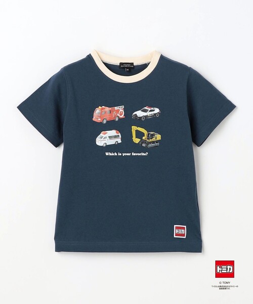 green label relaxing(グリーンレーベルリラクシング)の「【別注】<TOMICA>リンガー Tシャツ / キッズ 100cm-120cm(Tシャツ/カットソー・キッズ・ネイビー/ライラック/ナチュラル・100cm/110cm/120cm)」の3枚目の写真