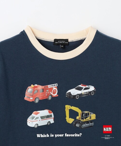 green label relaxing(グリーンレーベルリラクシング)の「【別注】<TOMICA>リンガー Tシャツ / キッズ 100cm-120cm(Tシャツ/カットソー・キッズ・ネイビー/ライラック/ナチュラル・100cm/110cm/120cm)」の15枚目の写真