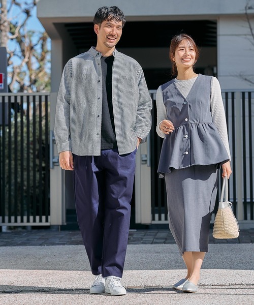 FOUND GOOD（ファウンドグッド）の「シアサッカーシャツ（シャツ/ブラウス・メンズ・グレー系/レッド系/ブラック/ブルー系/グレー系1・M/S/XL/L）」の6枚目の写真