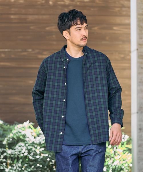 FOUND GOOD（ファウンドグッド）の「シアサッカーシャツ（シャツ/ブラウス・メンズ・グレー系/レッド系/ブラック/ブルー系/グレー系1・M/S/XL/L）」の19枚目の写真