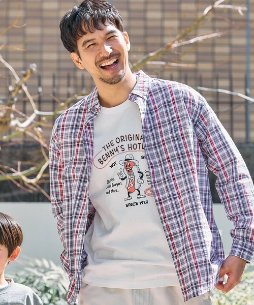 FOUND GOOD（ファウンドグッド）の「シアサッカーシャツ（シャツ/ブラウス・メンズ・グレー系/レッド系/ブラック/ブルー系/グレー系1・M/S/XL/L）」の22枚目の写真