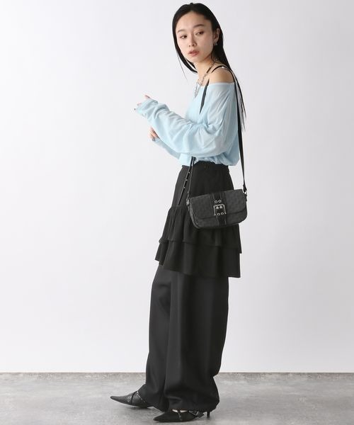 JEANASIS（ジーナシス）の「シアーテンジクロンTEE/414168（Tシャツ/カットソー・レディース・ホワイト/ライトブルー/ブラック・FREE）」の7枚目の写真