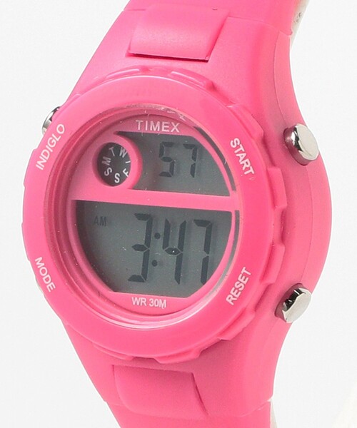 TIMEX（タイメックス）の「TIMEX / キッズ デジタル（デジタル腕時計・レディース・ブラック/ピンク・ONE SIZE）」の6枚目の写真