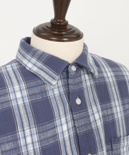 ADAM PATEK(アダムパテック)の「【ADAMPATEK/アダムパテック】check looose shirt(チェックルーズシャツ)(シャツ/ブラウス・メンズ・オレンジ/ブルー・1/2)」の5枚目の写真