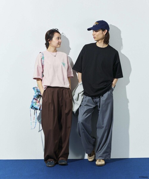 FREAK'S STORE(フリークスストア)の「限定展開/DISNEY ディズニー/ミッキーマウス/ 別注 ビッグシルエット バックプリントTシャツ/HAPPY TIME(Tシャツ/カットソー・メンズ・アッシュグレー/スミクロ/ホワイト/ピンク・SMALL/MEDIUM/LARGE)」の9枚目の写真
