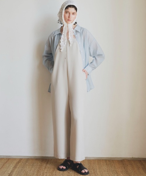 Doux archives（ドゥアルシーヴ）の「シアーストライプカシュクールシャツ（シャツ/ブラウス・レディース・ピンク/オフホワイト/ブルー・FREE）」の6枚目の写真