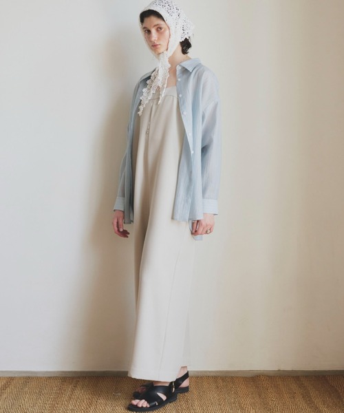 Doux archives（ドゥアルシーヴ）の「シアーストライプカシュクールシャツ（シャツ/ブラウス・レディース・ピンク/オフホワイト/ブルー・FREE）」の7枚目の写真