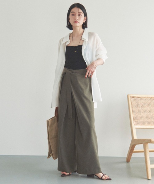 Doux archives（ドゥアルシーヴ）の「シアーストライプカシュクールシャツ（シャツ/ブラウス・レディース・ピンク/オフホワイト/ブルー・FREE）」の20枚目の写真