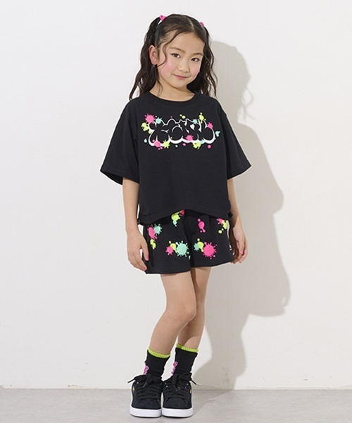 X-girl Stages（エックスガールステージス）の「グラフィティロゴペイント半袖Tシャツ（Tシャツ/カットソー・キッズ・オフホワイト/ブラック/オレンジ・140cm/120cm/130cm/90cm/100cm/110cm）」の5枚目の写真
