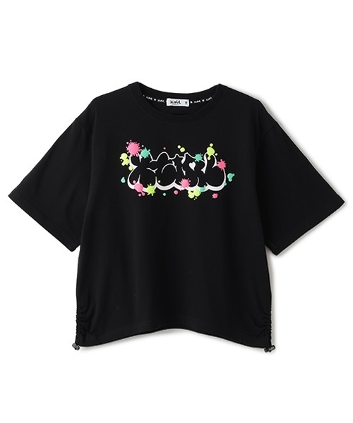X-girl Stages（エックスガールステージス）の「グラフィティロゴペイント半袖Tシャツ（Tシャツ/カットソー・キッズ・オフホワイト/ブラック/オレンジ・140cm/120cm/130cm/90cm/100cm/110cm）」の6枚目の写真