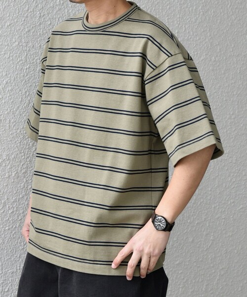 セール】【SHIPS any別注】sports wear: レトロ カラー ボーダー T