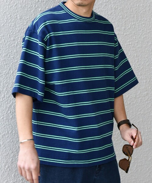 セール】【SHIPS any別注】sports wear: レトロ カラー ボーダー T