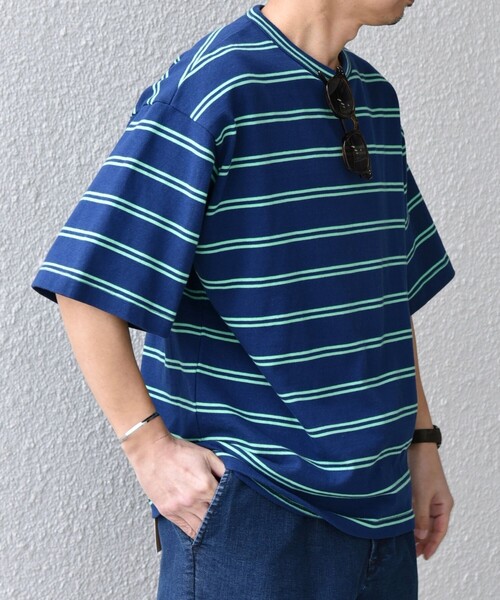 セール】【SHIPS any別注】sports wear: レトロ カラー ボーダー T