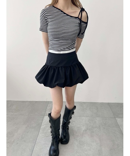 WC(ダブル シー)の「ボーダーワンショルT(Tシャツ/カットソー・レディース・ブラック/レッド・FREE)」の14枚目の写真