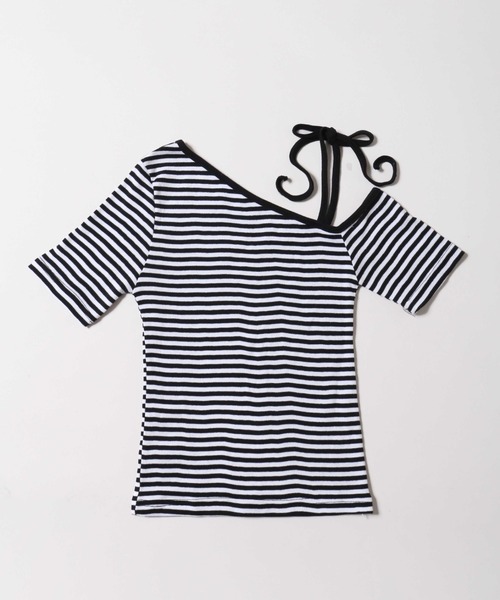 WC(ダブル シー)の「ボーダーワンショルT(Tシャツ/カットソー・レディース・ブラック/レッド・FREE)」の9枚目の写真