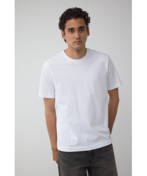 AZUL by moussy(アズールバイマウジー)の「AZコットンクルーネックTシャツ(Tシャツ/カットソー・メンズ・ホワイト/ブラック・SMALL/MEDIUM/LARGE/X-LARGE)」の4枚目の写真