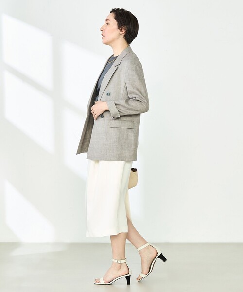 NOLLEY’S（ノーリーズ）の「ウォッシャブルラミーシャンブレーダブルジャケット（テーラードジャケット・レディース・ブラウン/グレイッシュベージュ・36/38）」の8枚目の写真