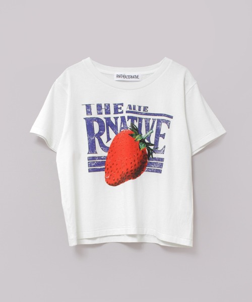 RNA(アールエヌエー)の「M2443 イチゴコンパクトT(Tシャツ/カットソー・レディース・ホワイト/ブルー/オレンジ・MEDIUM)」の15枚目の写真