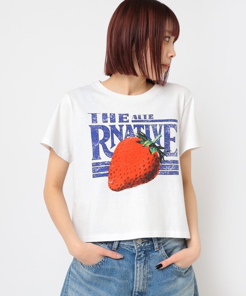 RNA(アールエヌエー)の「M2443 イチゴコンパクトT(Tシャツ/カットソー・レディース・ホワイト/ブルー/オレンジ・MEDIUM)」の12枚目の写真