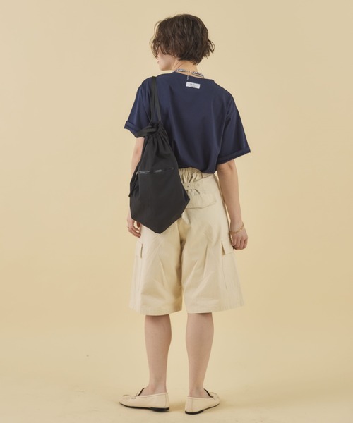 MIRROR STOKE（ミラーストーク）の「≪WEB限定≫【新色追加】MS LOGO TSHIRT/ミラーストークロゴティーシャツ（Tシャツ/カットソー・レディース・ネイビー/オフホワイト/ホワイト×ブラック/ホワイト×シルバー・MEDIUM）」の7枚目の写真