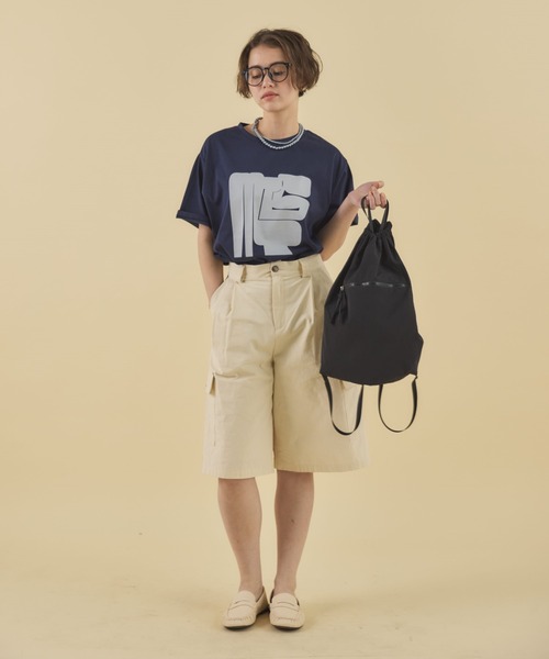 MIRROR STOKE（ミラーストーク）の「≪WEB限定≫【新色追加】MS LOGO TSHIRT/ミラーストークロゴティーシャツ（Tシャツ/カットソー・レディース・ネイビー/オフホワイト/ホワイト×ブラック/ホワイト×シルバー・MEDIUM）」の8枚目の写真