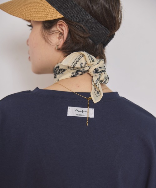 MIRROR STOKE（ミラーストーク）の「≪WEB限定≫【新色追加】MS LOGO TSHIRT/ミラーストークロゴティーシャツ（Tシャツ/カットソー・レディース・ネイビー/オフホワイト/ホワイト×ブラック/ホワイト×シルバー・MEDIUM）」の17枚目の写真