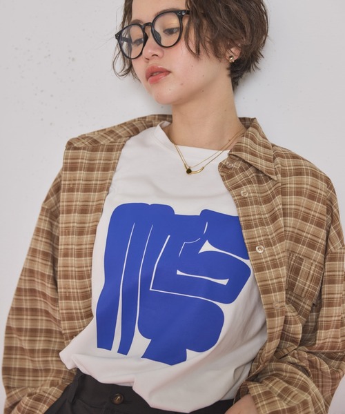 MIRROR STOKE（ミラーストーク）の「≪WEB限定≫【新色追加】MS LOGO TSHIRT/ミラーストークロゴティーシャツ（Tシャツ/カットソー・レディース・ネイビー/オフホワイト/ホワイト×ブラック/ホワイト×シルバー・MEDIUM）」の22枚目の写真