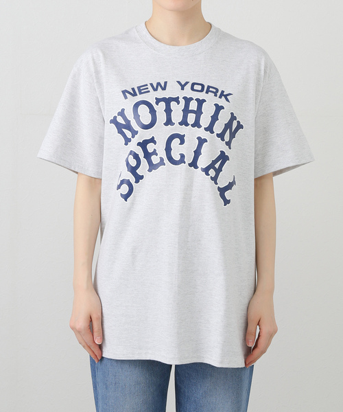 NOTHIN SPECIAL(ナッシンスペシャル)の「【NOTHIN SPECIAL/ナッシンスペシャル】 ARCH LOGO TEE(Tシャツ/カットソー・レディース・チャコールグレー・MEDIUM)」の9枚目の写真