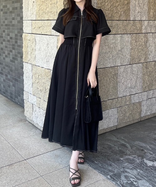 リエンダ バストフレアワンピース AKB48 千葉恵里さん着用】バストフレアワンピース 半袖 夏服
