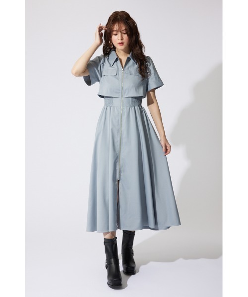 【新品未使用】riemnda バストフレアワンピース rienda | 【AKB48 千葉恵里さん着用】バストフレアワンピース